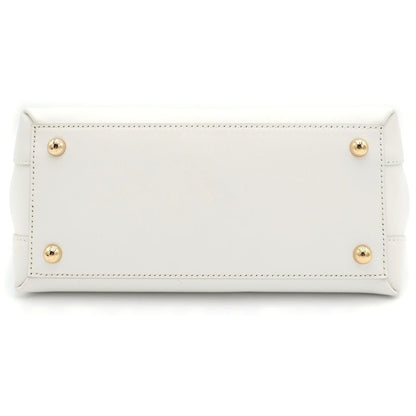 Dolce & Gabbana Lucia 2-Way Shoulder Bag White Leather Gold — view 4
