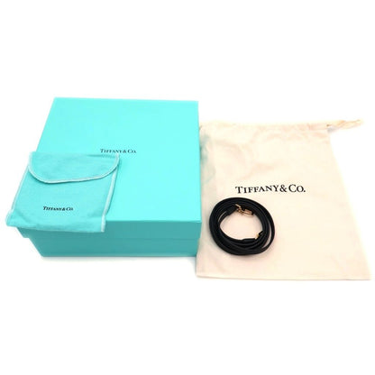 Tiffany & Co Return to 2-Way Shoulder Bag Chain Black Cobalt Blue Leather Gold — view 6