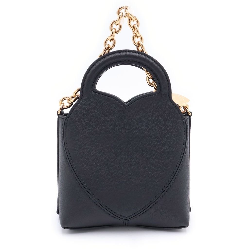 Tiffany & Co Return to 2-Way Shoulder Bag Chain Black Cobalt Blue Leather Gold — view 2