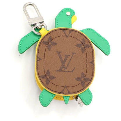 Louis Vuitton Monogram Turtle Charm Pouch Case Brown Green Silver — view 2