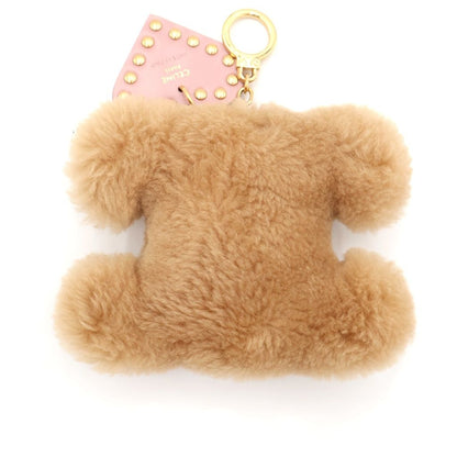Celine Triomphe Bonbon Charm Bag Key Holder Key Ring Brown Beige Gold — view 2