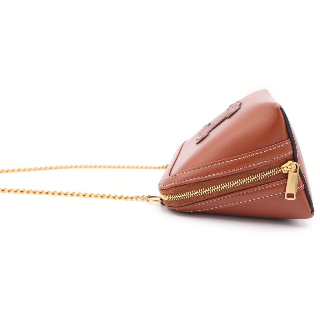 Celine Cuill Triangle Off Chain Clutch Back Mini Shoulder Bag Pochette Pouch — view 3