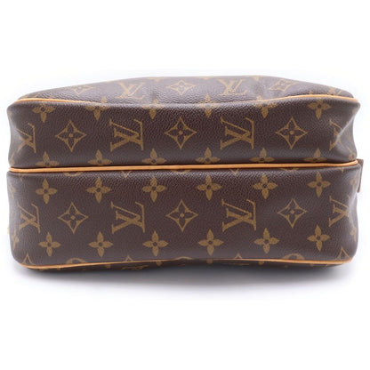 Louis Vuitton Monogram Reporter PM Shoulder Bag Brown Leather Gold — view 4