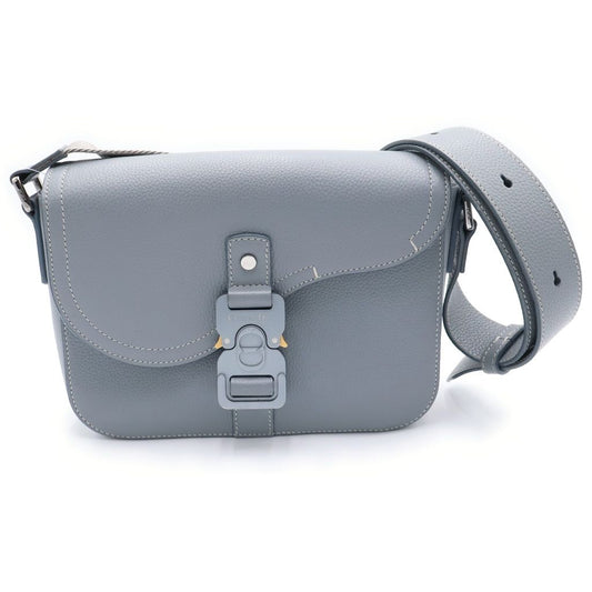 Dior Saddle Leather Shoulder Bag Gray