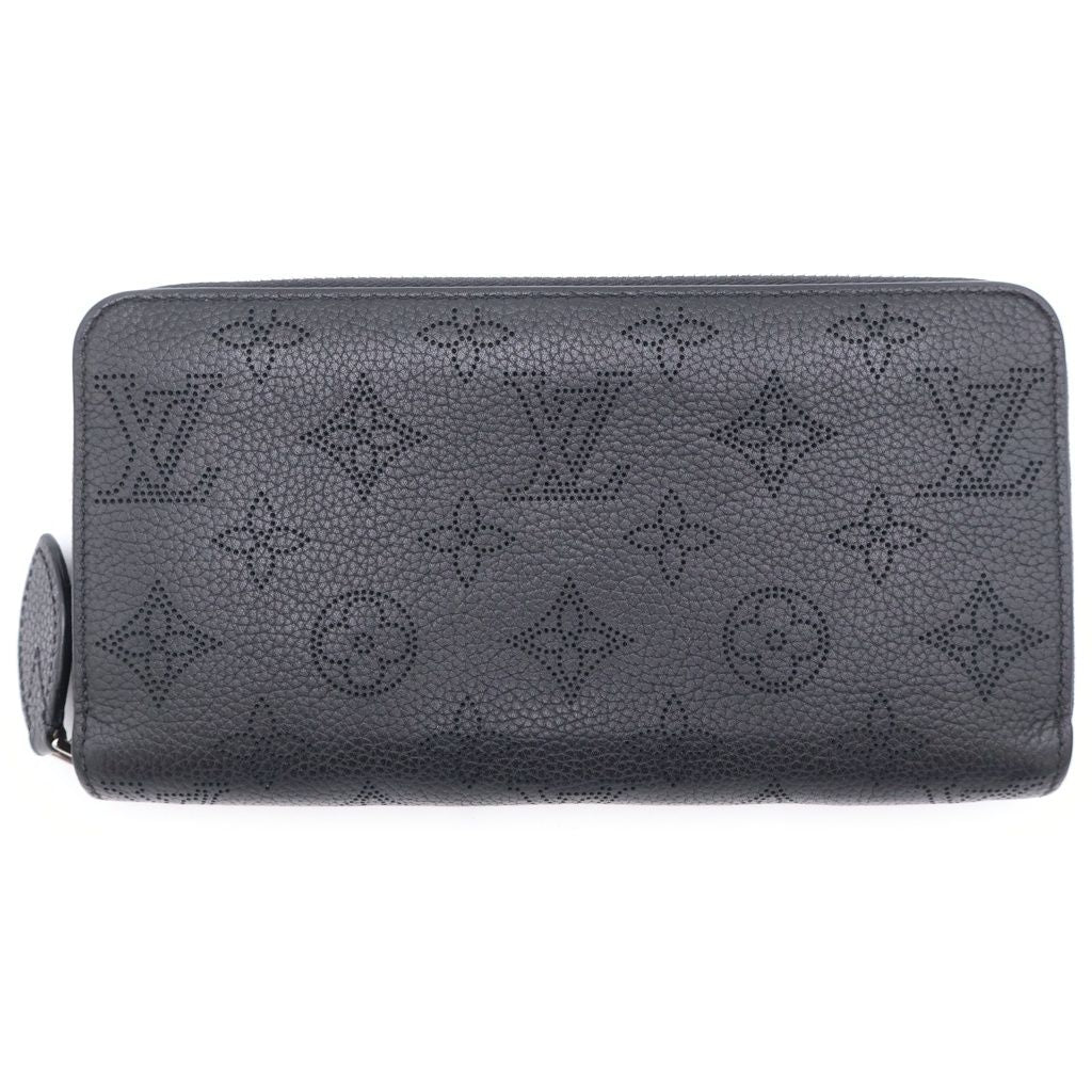 Louis Vuitton Monogram Mahina Leather Zippy Wallet Black