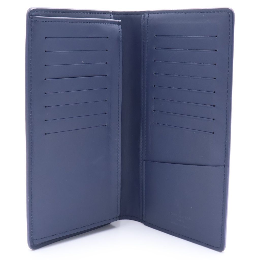 Louis Vuitton Portefeuille Brazza Monogram Leather Water Color Blue Wallet — view 4