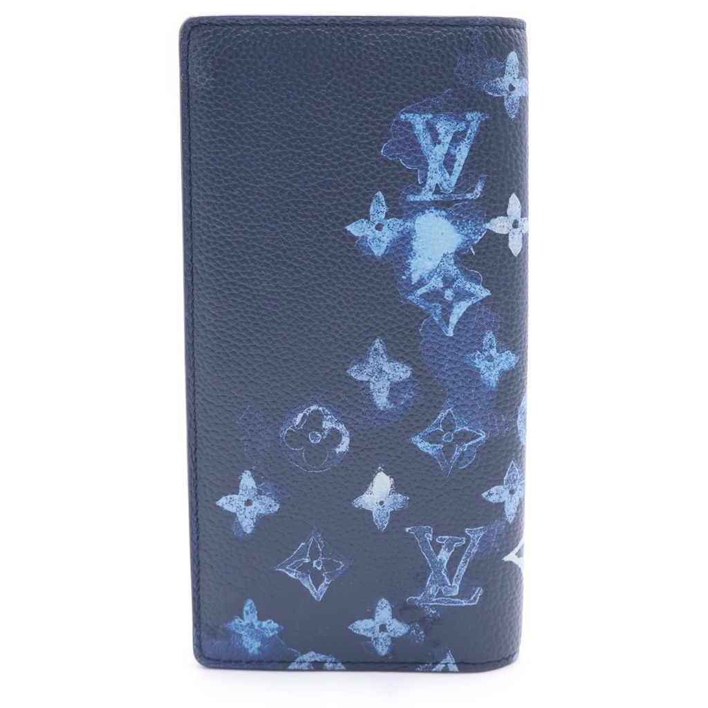 Louis Vuitton Portefeuille Brazza Monogram Leather Water Color Blue Wallet — view 2