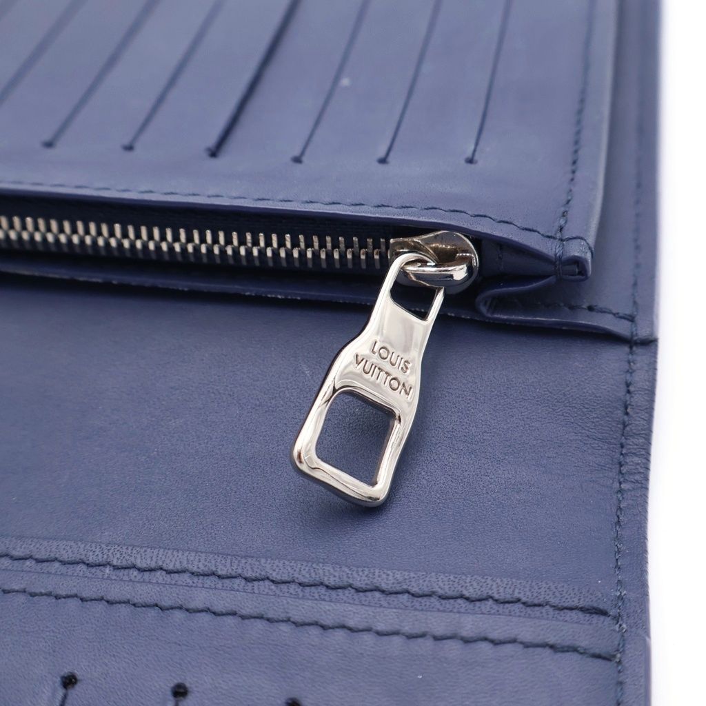 Louis Vuitton Portefeuille Brazza Monogram Leather Water Color Blue Wallet — view 5