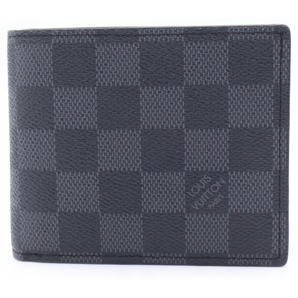 Louis Vuitton Damier Graphite Portefeuille Amerigo Gray Leather Wallet