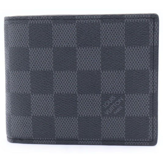 Louis Vuitton Damier Graphite Portefeuille Amerigo Gray Leather Wallet