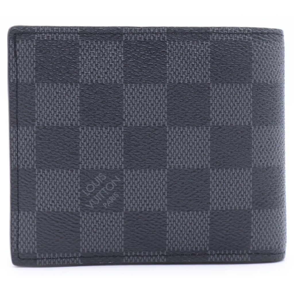 Louis Vuitton Damier Graphite Portefeuille Amerigo Gray Leather Wallet — view 2