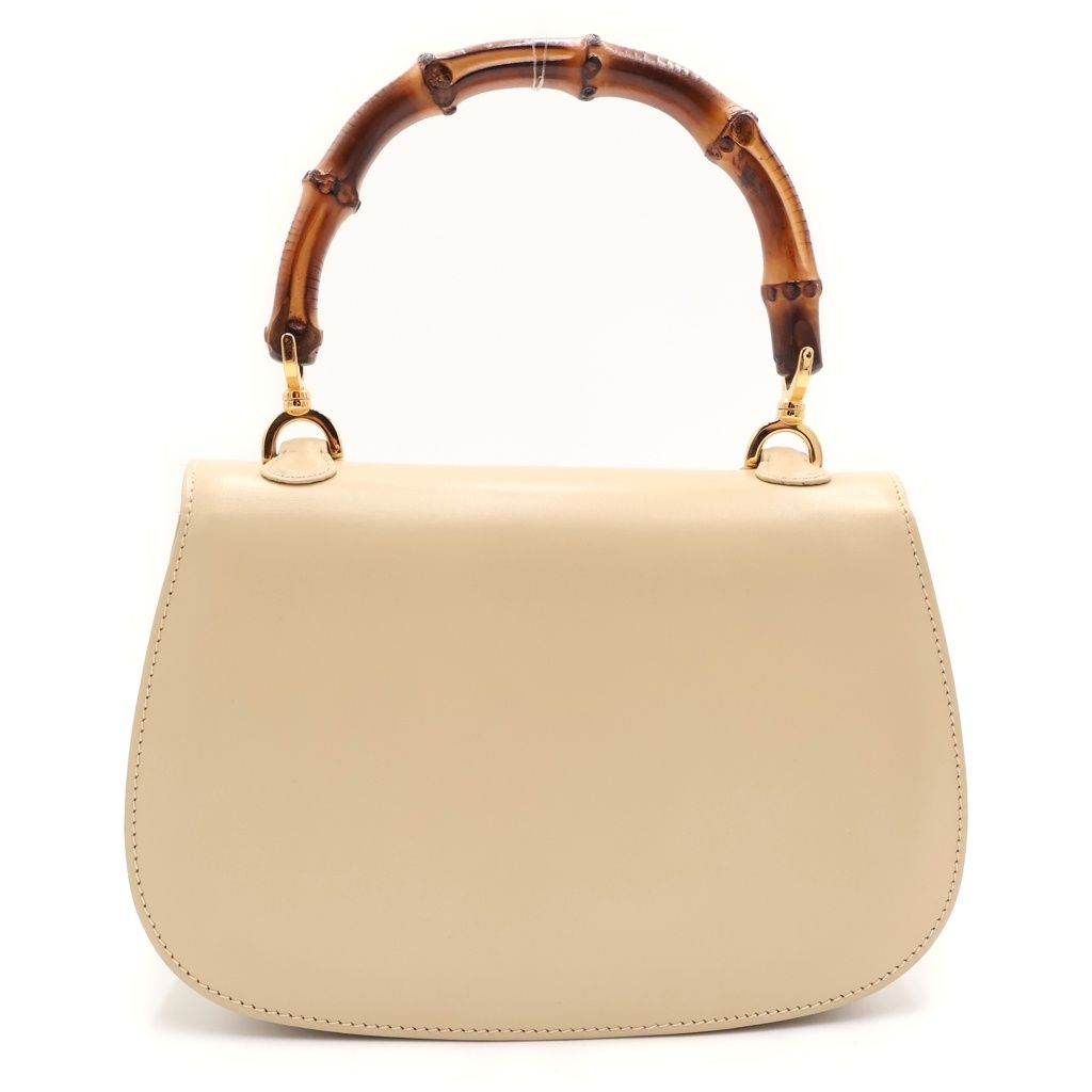 Gucci Bamboo 2-Way Shoulder Bag Beige Leather 000 46 Gold — view 2