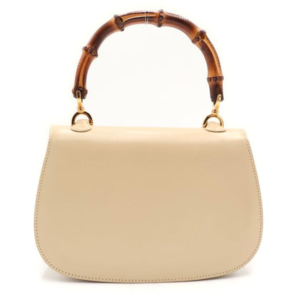 Gucci Bamboo 2-Way Shoulder Bag Beige Leather 000 46 Gold — view 2