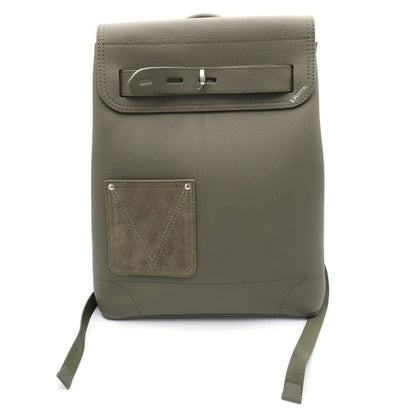 Louis Vuitton Steamer Backpack Khaki Green Leather Silver