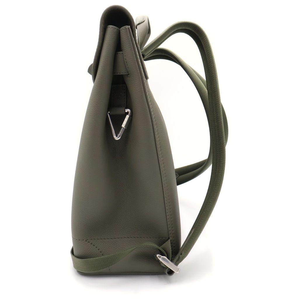 Louis Vuitton Steamer Backpack Khaki Green Leather Silver — view 3