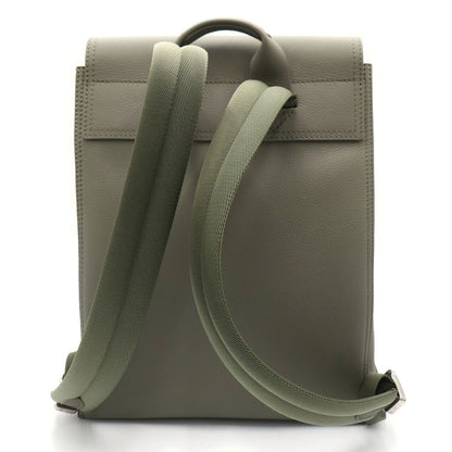 Louis Vuitton Steamer Backpack Khaki Green Leather Silver — view 2