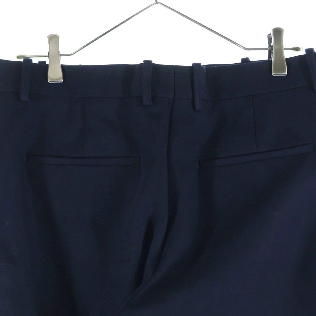 Bottega Veneta Cotton Canvas Lace Up Pants High Waist Side Trousers Navy — view 4