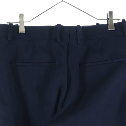 Bottega Veneta Cotton Canvas Lace Up Pants High Waist Side Trousers Navy — view 4