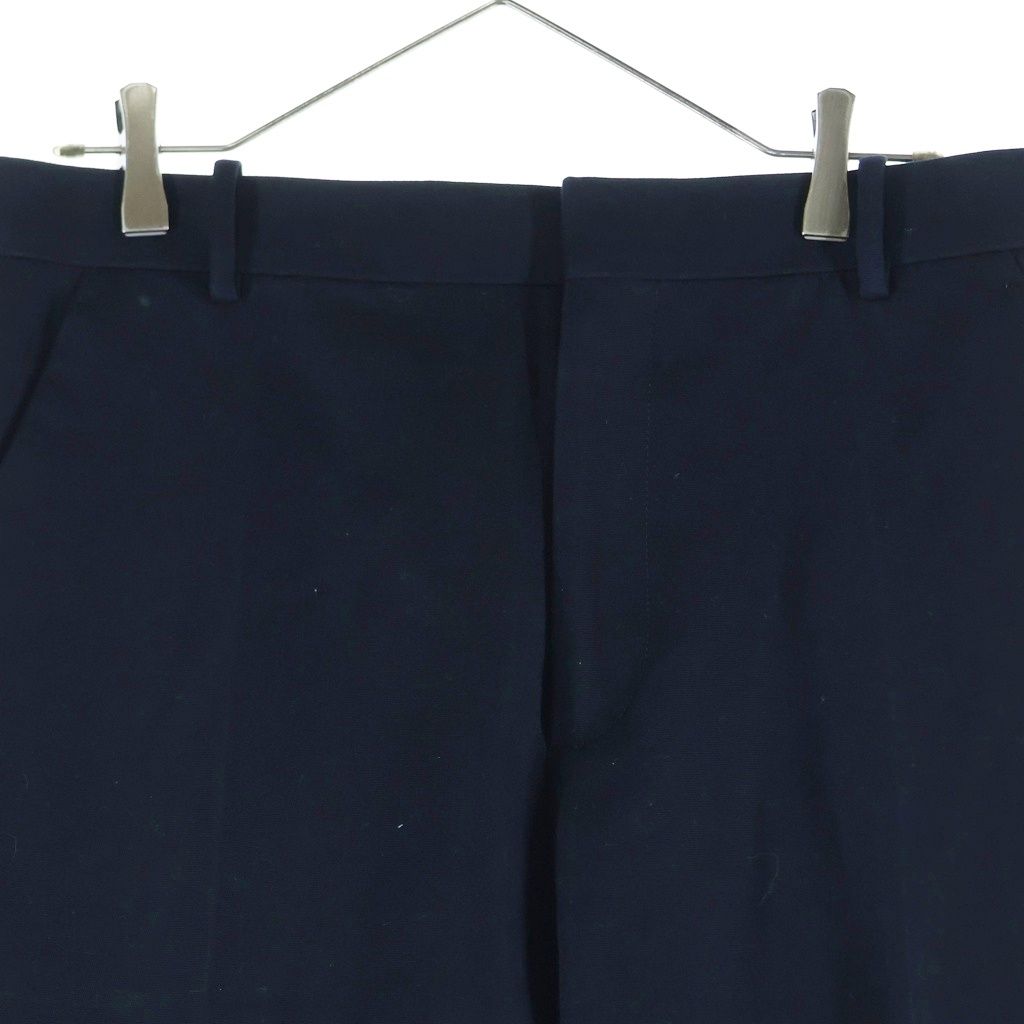 Bottega Veneta Cotton Canvas Lace Up Pants High Waist Side Trousers Navy — view 3