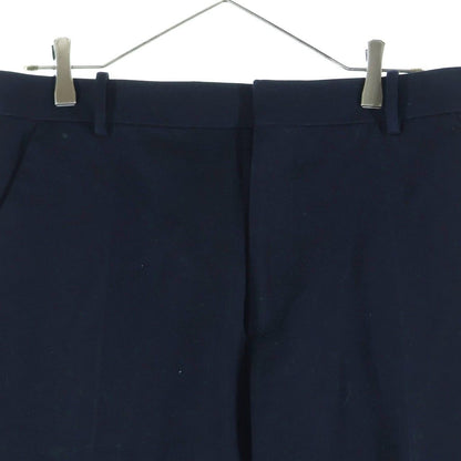Bottega Veneta Cotton Canvas Lace Up Pants High Waist Side Trousers Navy — view 3