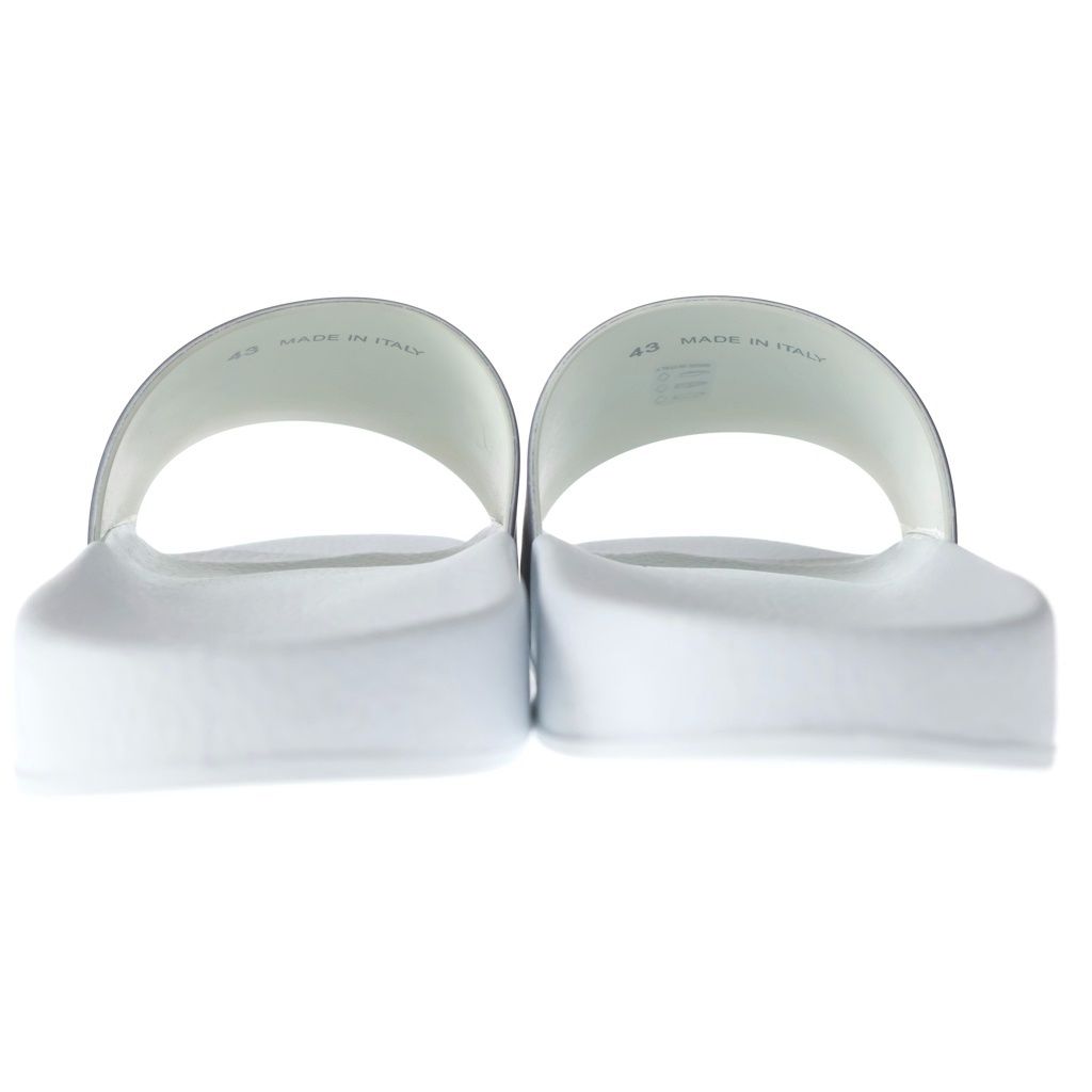 Moncler Basile Tricolor Shower Slide Sandals White — view 3