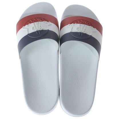Moncler Basile Tricolor Shower Slide Sandals White — view 4