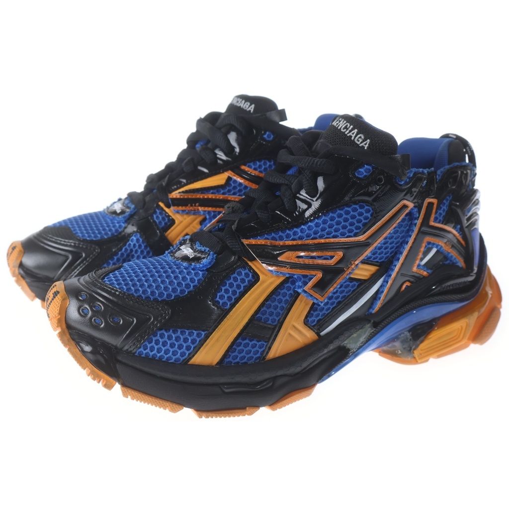 Balenciaga Runner Low Cut Sneakers Blue Orange Black — view 2