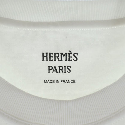 Hermes Logo Short Sleeve T-Shirt White — view 5