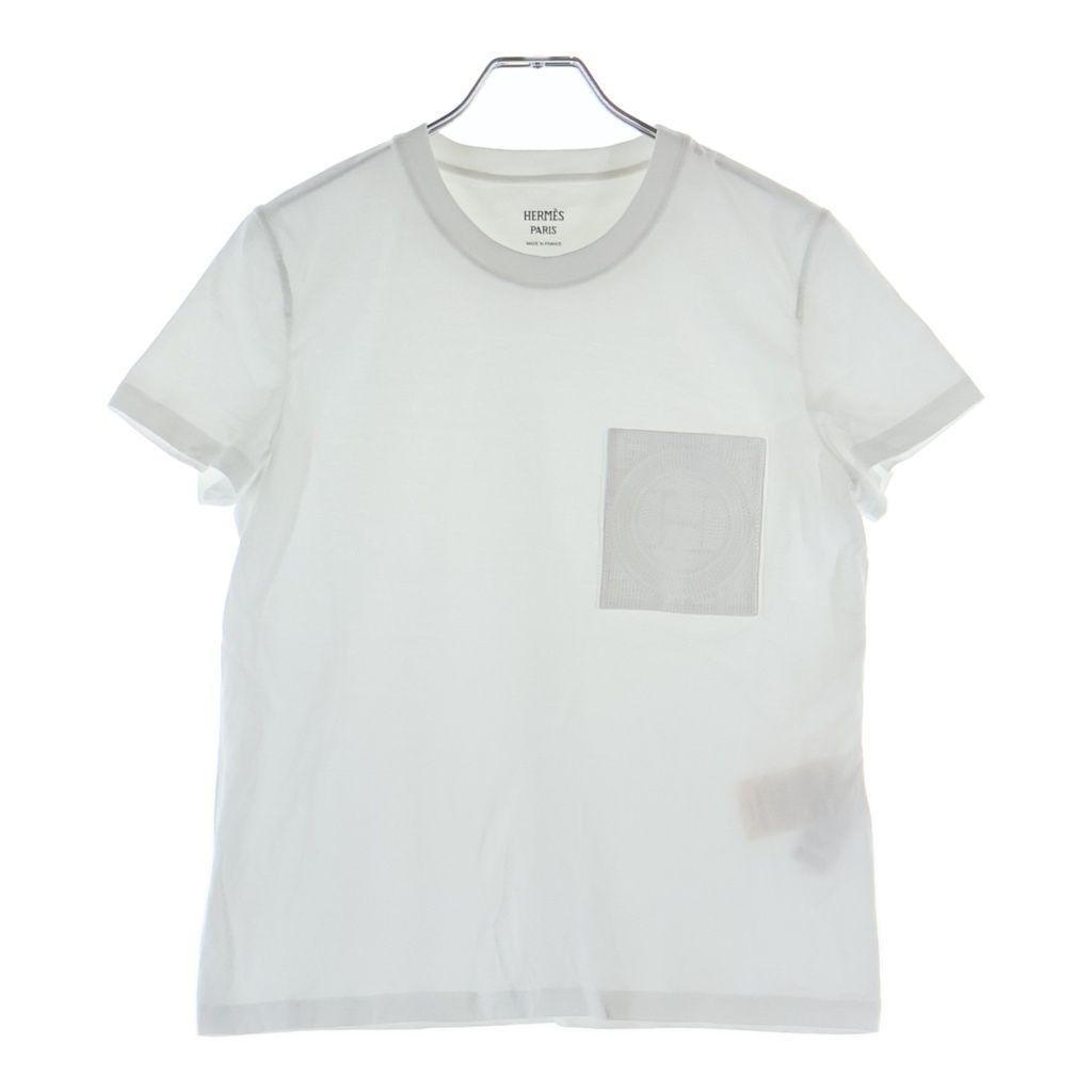 Hermes Logo Short Sleeve T-Shirt White