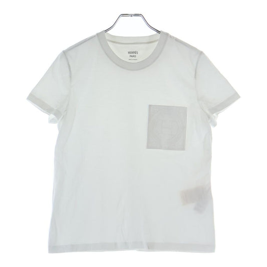 Hermes Logo Short Sleeve T-Shirt White