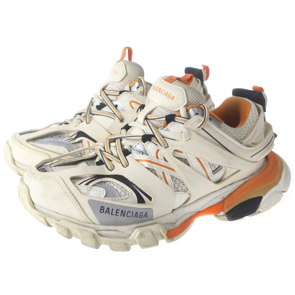 Balenciaga Track Trainers Low Cut Sneakers White Orange — view 2