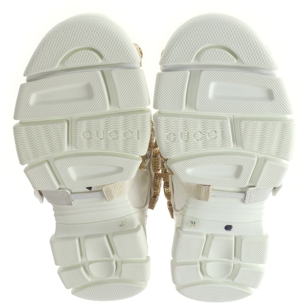 Gucci Flashtrek Crystal Low Cut Sneakers White GG — view 5