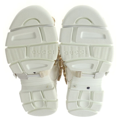 Gucci Flashtrek Crystal Low Cut Sneakers White GG — view 5