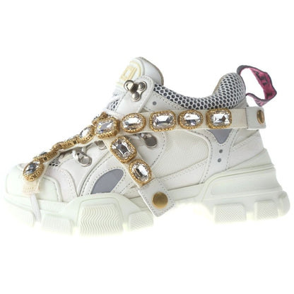 Gucci Flashtrek Crystal Low Cut Sneakers White GG
