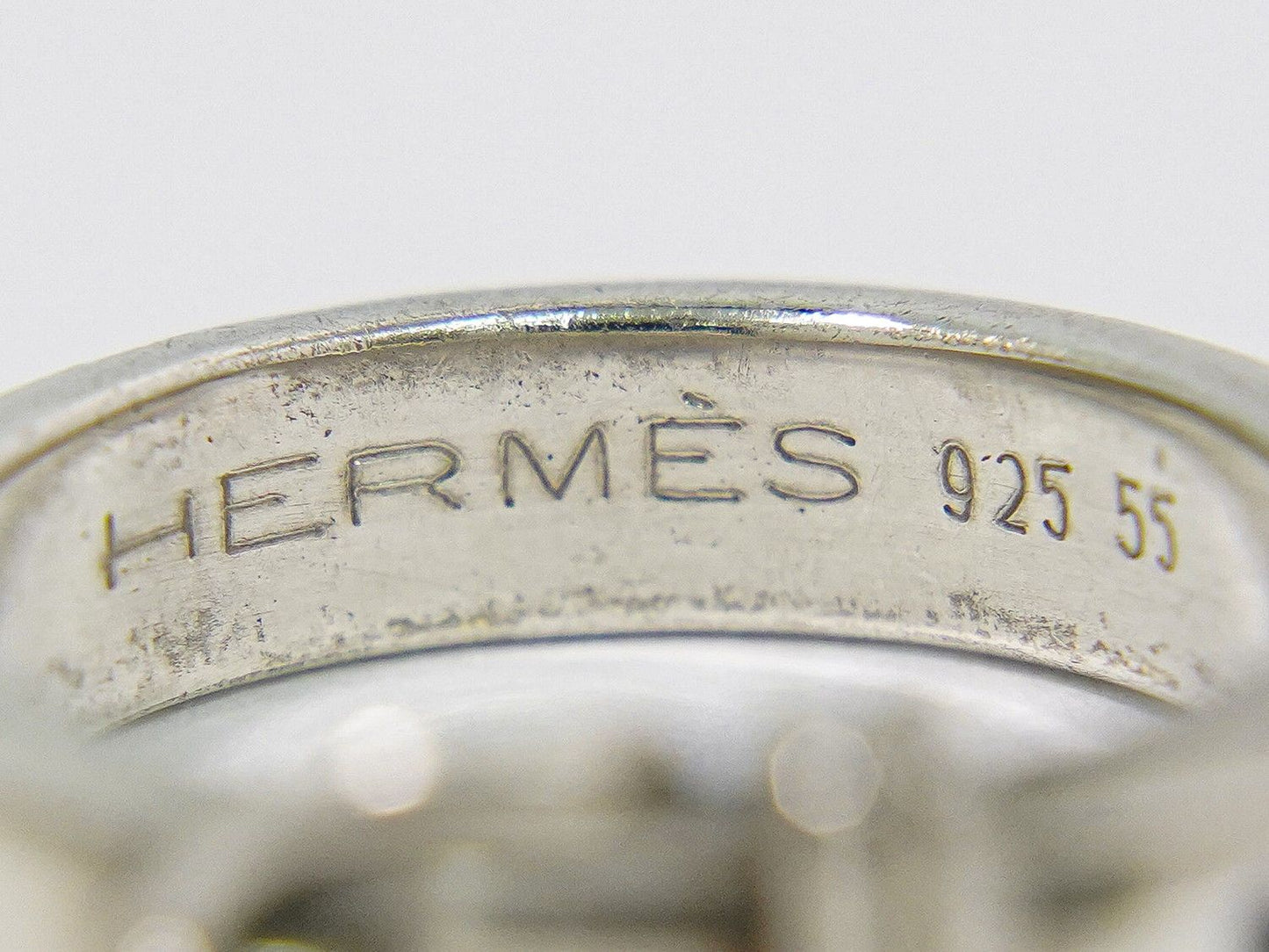 Hermes Ceinture Belt Motif 925 Ring 55 Silver — view 8
