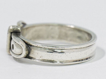 Hermes Ceinture Belt Motif 925 Ring 55 Silver — view 2