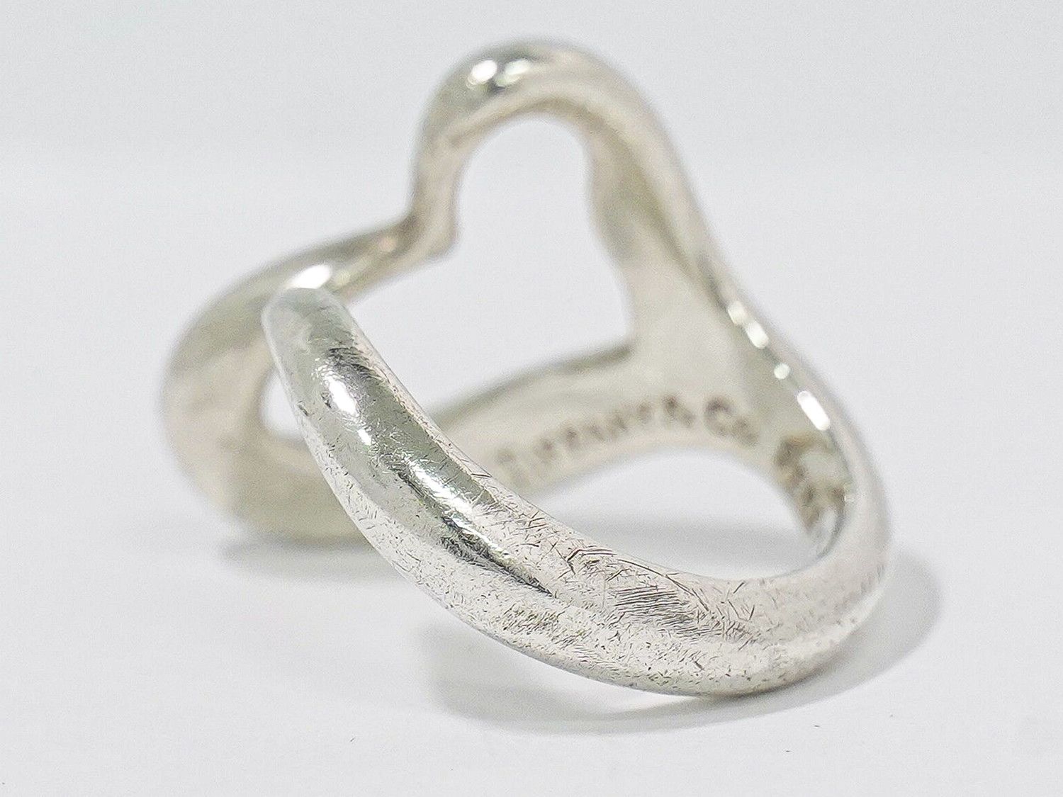 Tiffany & Co Open Heart 925 Ring Silver — view 3