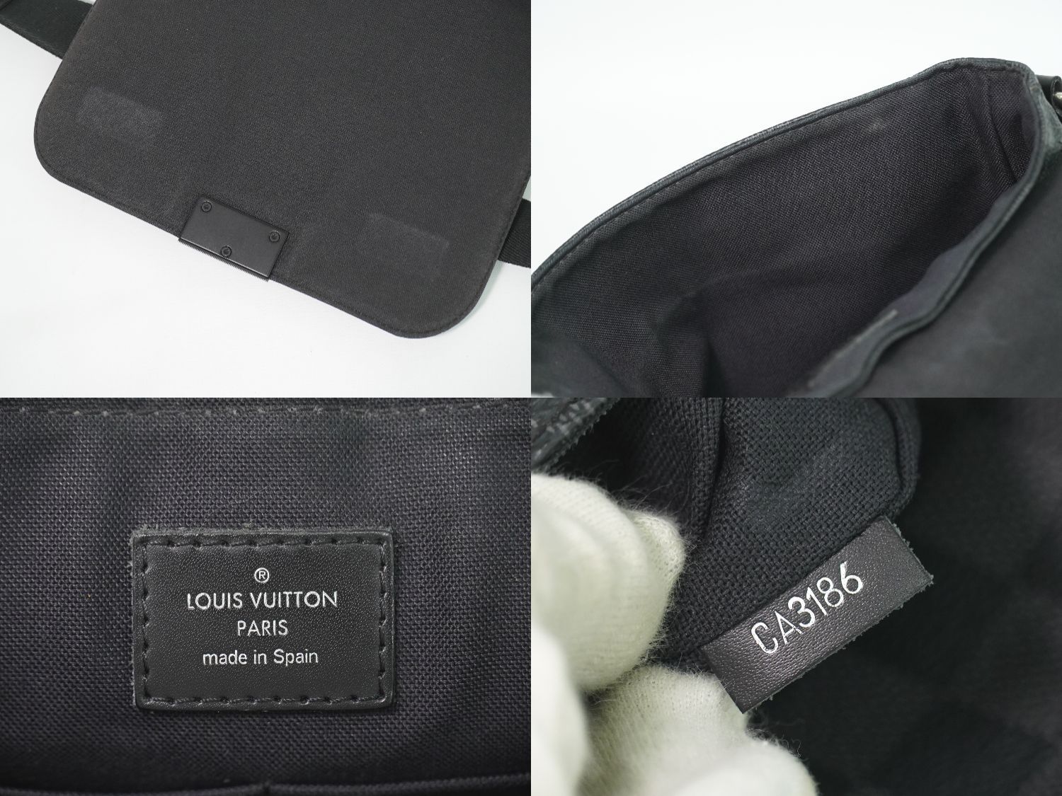 Louis Vuitton LV District PM Damier Graphite Shoulder Bag Pochette Black Gray — view 9