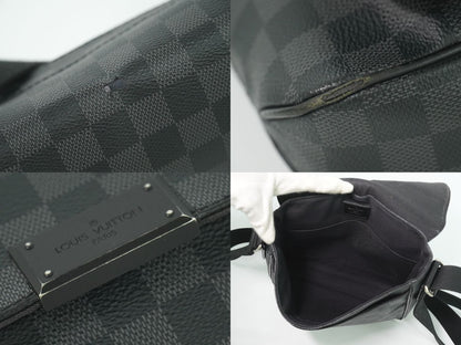 Louis Vuitton LV District PM Damier Graphite Shoulder Bag Pochette Black Gray — view 8