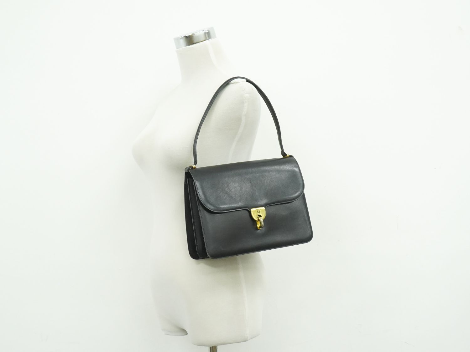 Dior Leather Handbag Black — view 7