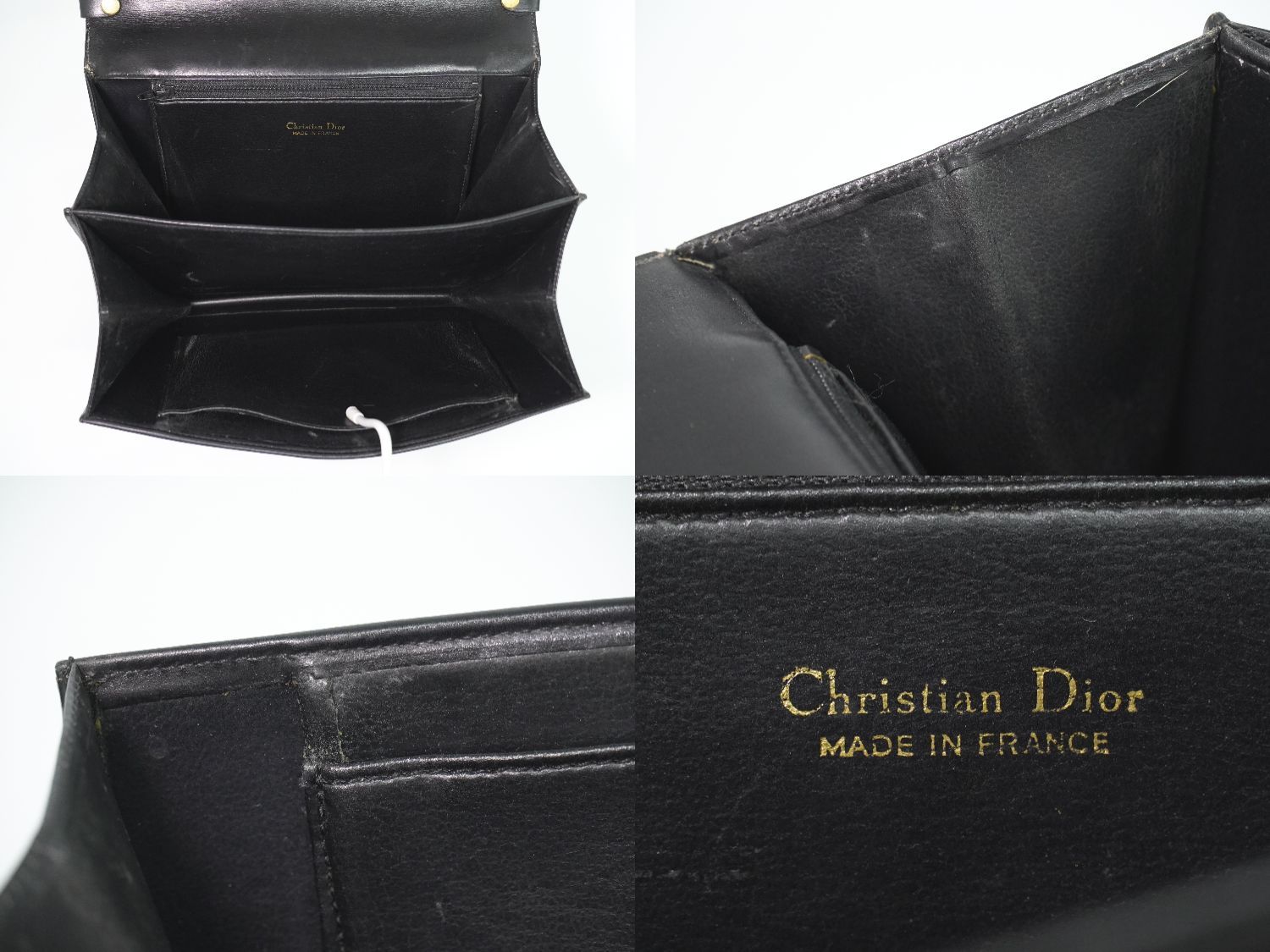 Dior Leather Handbag Black — view 9