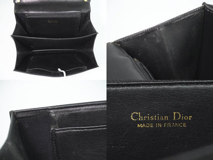 Dior Leather Handbag Black — view 9