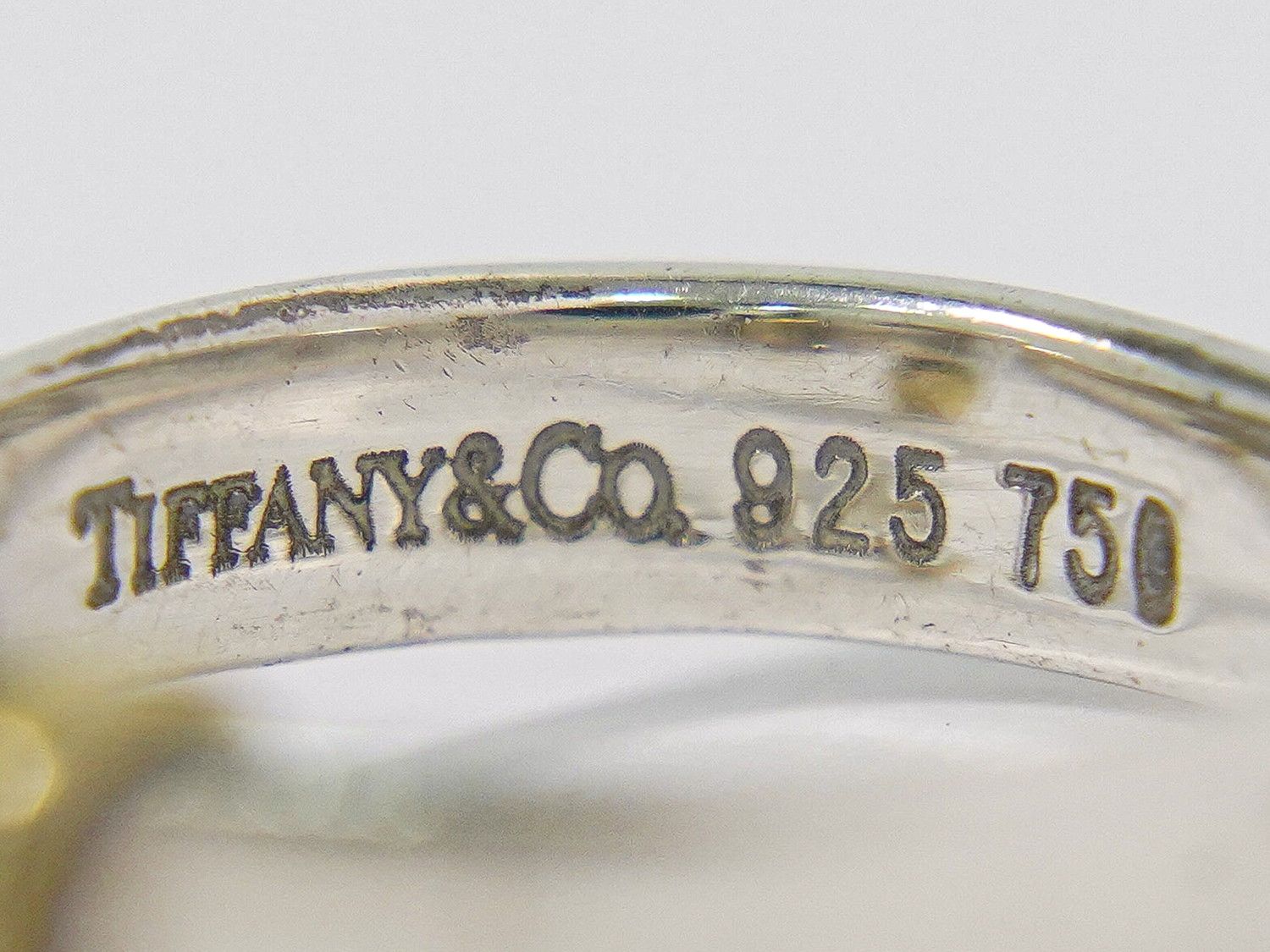 Tiffany & Co Hook Eye 925 18k Gold Combination Ring Silver Yellow — view 9