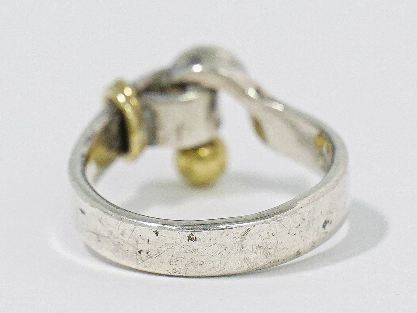 Tiffany & Co Hook Eye 925 18k Gold Combination Ring Silver Yellow — view 3