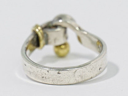 Tiffany & Co Hook Eye 925 18k Gold Combination Ring Silver Yellow — view 3