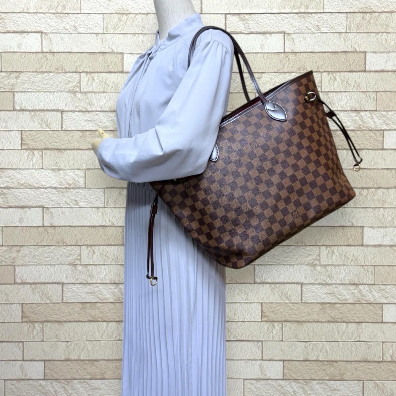Louis Vuitton Neverfull MM Damier Tote Canvas Brown — view 2