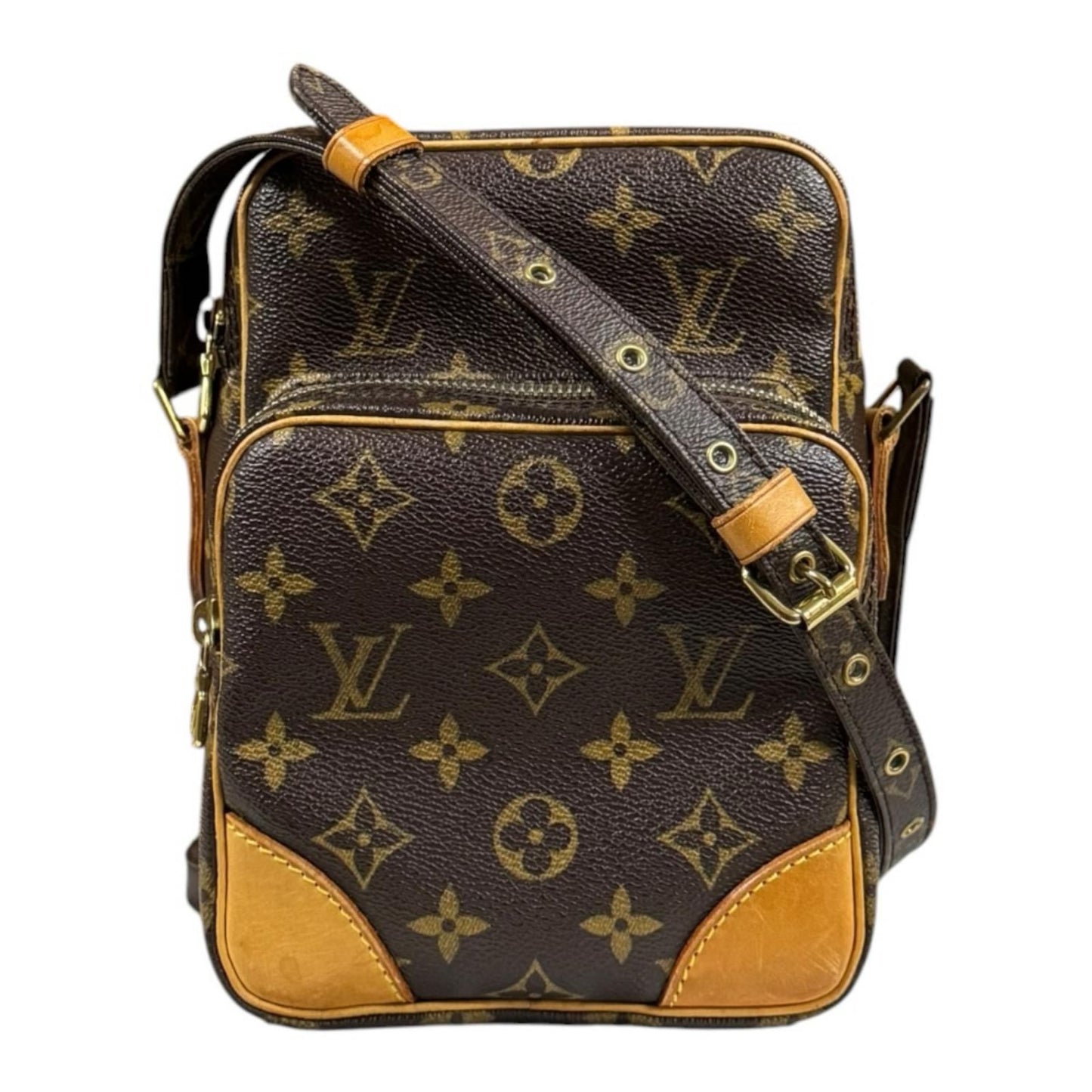 Louis Vuitton Amazon Monogram Shoulder Bag Canvas Brown