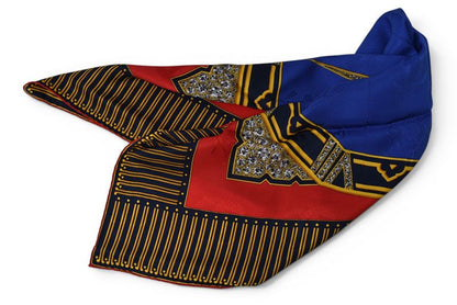 Cartier Scarf Must de Cartier Silk Watch Motif Red Blue — view 3