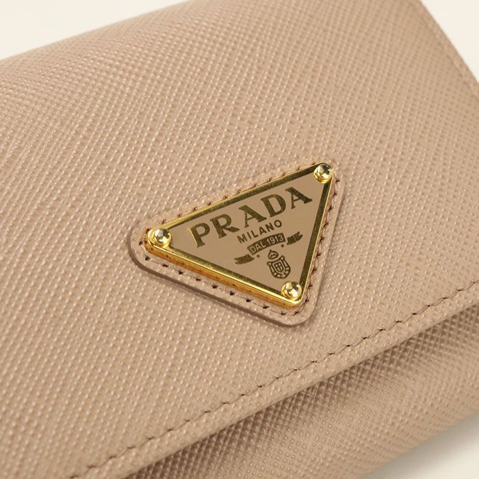 Prada Saffiano Triangle Wallet Trifold Leather — view 6
