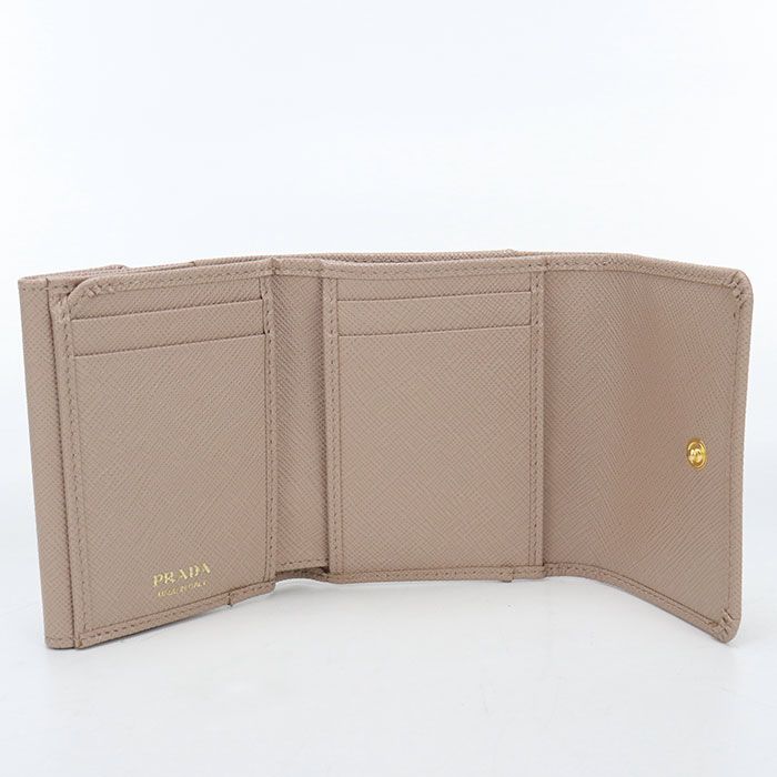 Prada Saffiano Triangle Wallet Trifold Leather — view 3